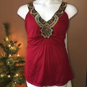 Torrid Red Beaded Tank Top